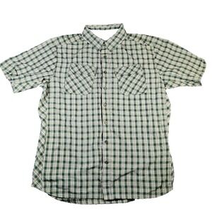 511 TACTICAL Mens Plaid‎ Performance SS Shirt Size Large Green Concealed Carry